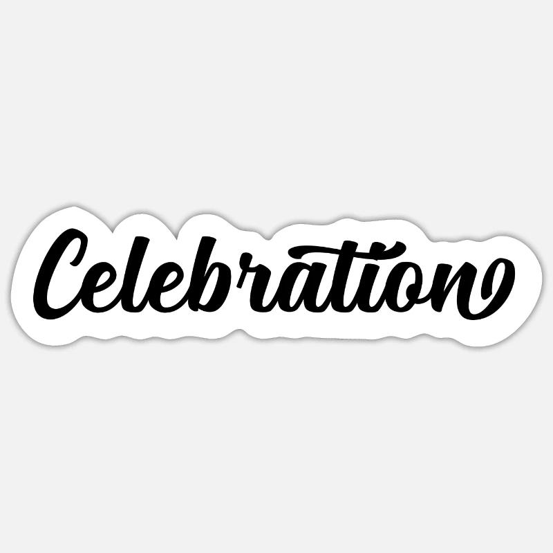 Fête - Sticker taille S (10 x 10 cm) - blanc mat