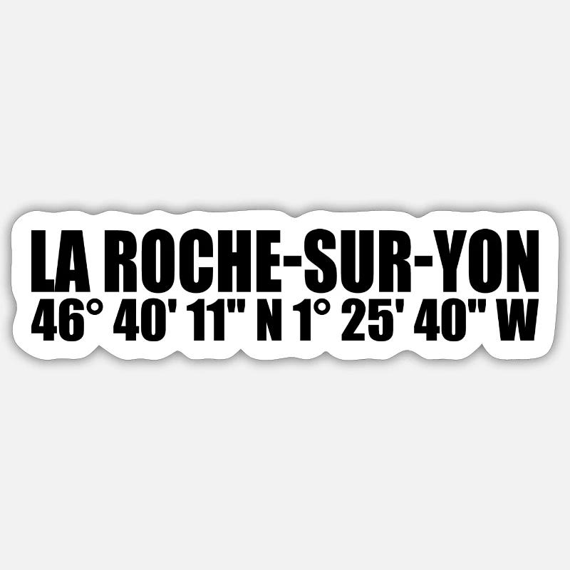 La Roche-sur-Yon coordinates Sticker size S (10 x 10 cm)