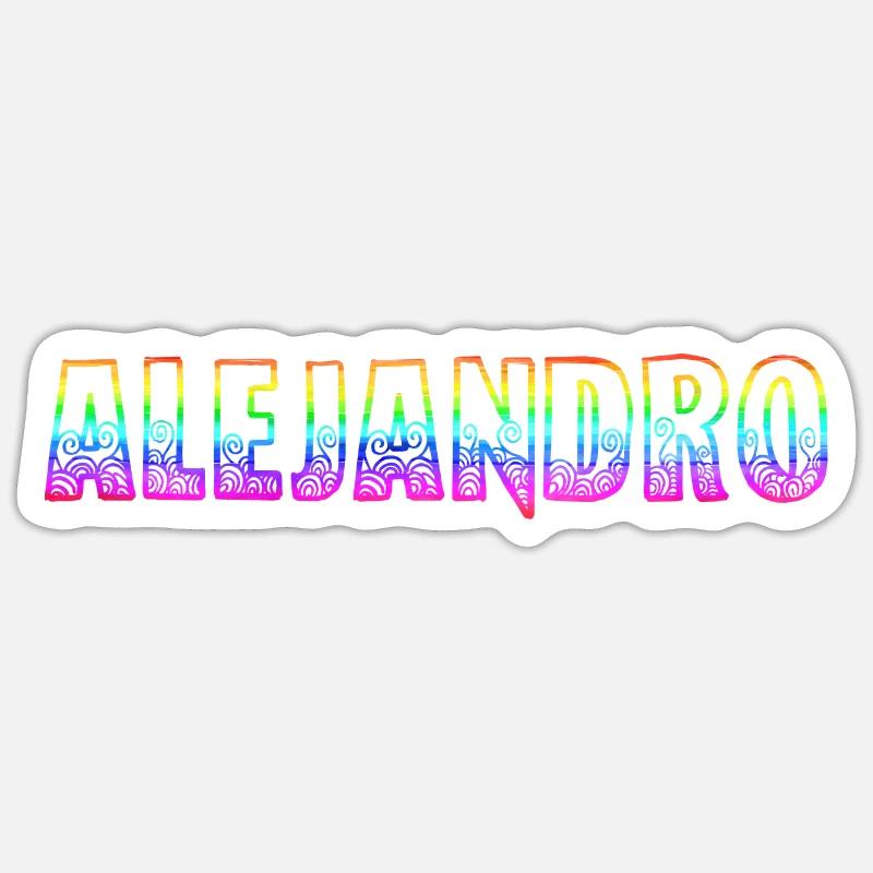 alejandro rs regenbogen Sticker Größe S (10 x 10 cm)
