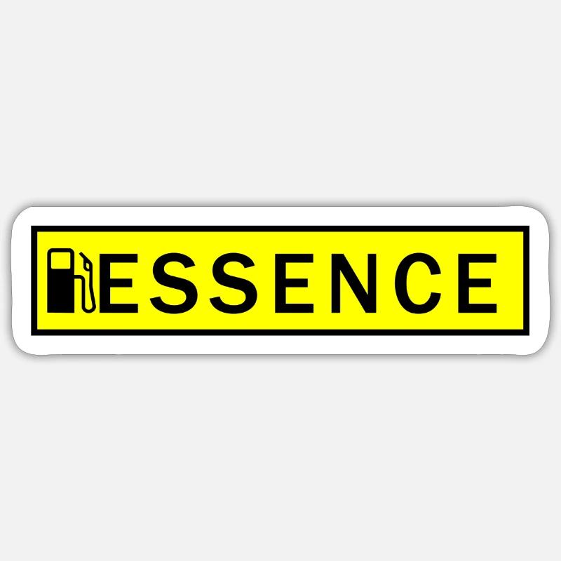 Pompe à essence - Sticker taille S (10 x 10 cm) - blanc mat