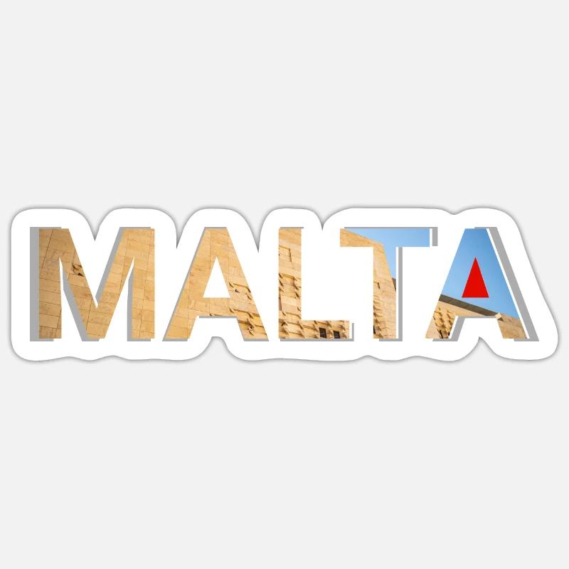 Malta - Sticker size S (10 x 10 cm) - white matte