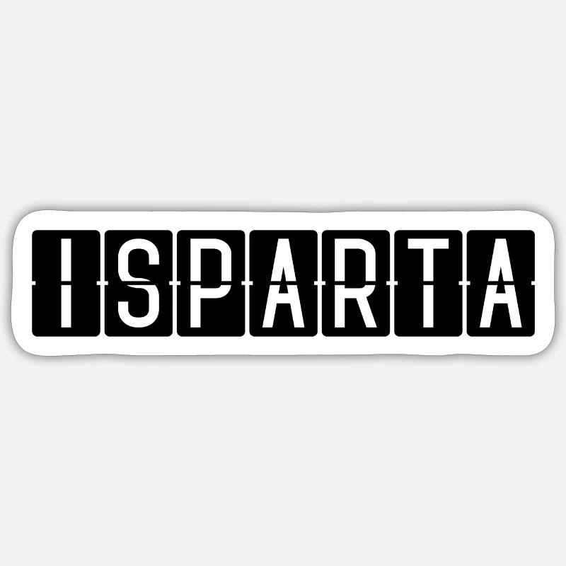 Isparta Flughafentafel - Sticker Größe S (10 x 10 cm) - Mattweiß