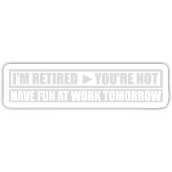 have fun at work - Sticker Größe S (10 x 10 cm) - Mattweiß - Vorne