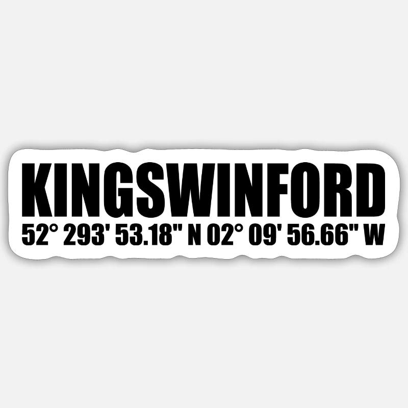 Kingswinford coordinates - Sticker size S (10 x 10 cm) - white matte