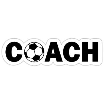 Coach - Sticker size S (10 x 10 cm) - white matte - Front