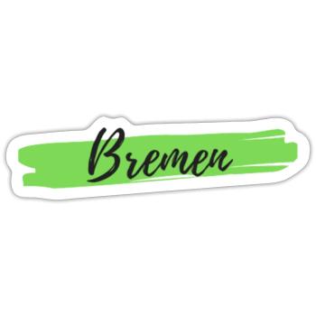 Bremen - Sticker size S (10 x 10 cm) - white matte - Front