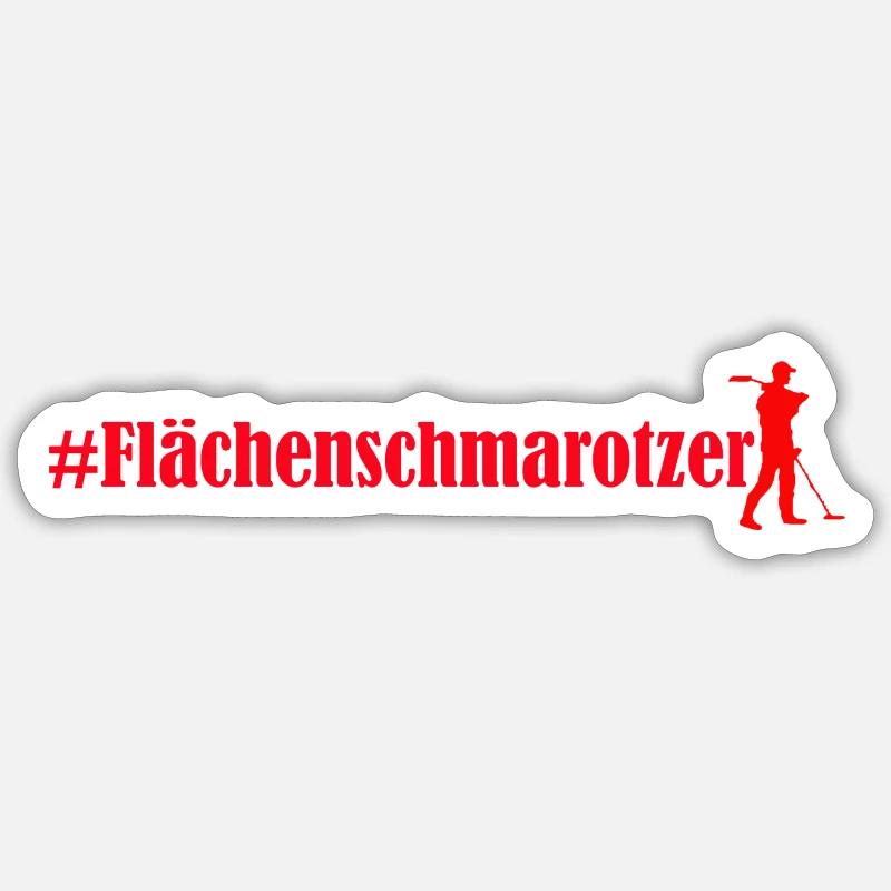 #flächenschmarotzer Metaldetetcting - Sticker Größe S (10 x 10 cm) - Mattweiß