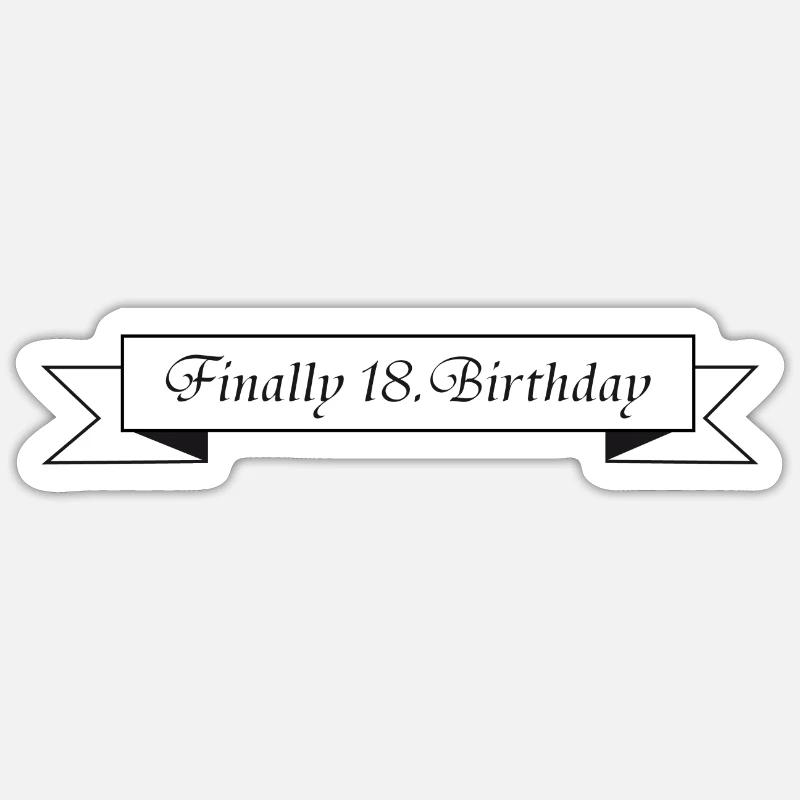 Finally 18 Sticker size S (10 x 10 cm)