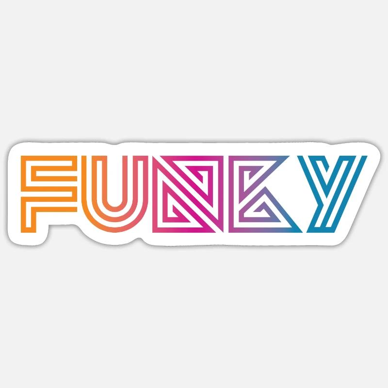 Funky Vintage - Sticker size S (10 x 10 cm) - white matte