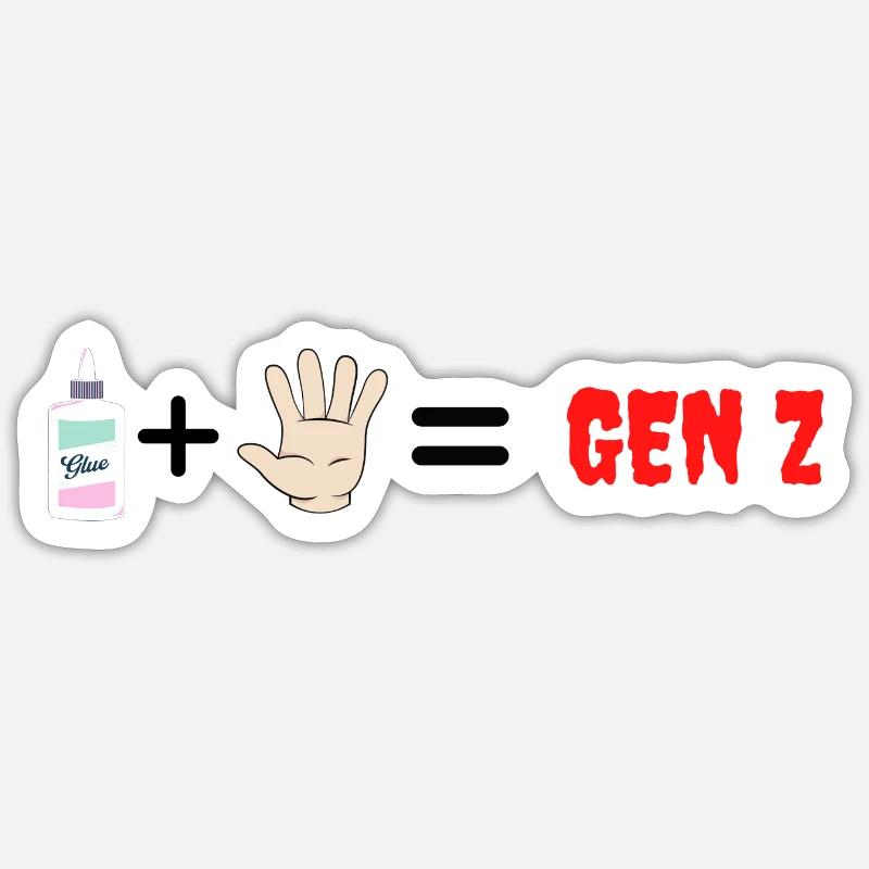 Generation Z our future - Sticker size S (10 x 10 cm) - white matte