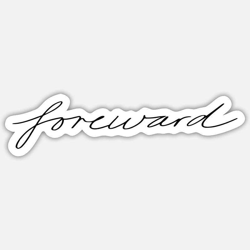 En avant - Sticker taille S (10 x 10 cm) - blanc mat