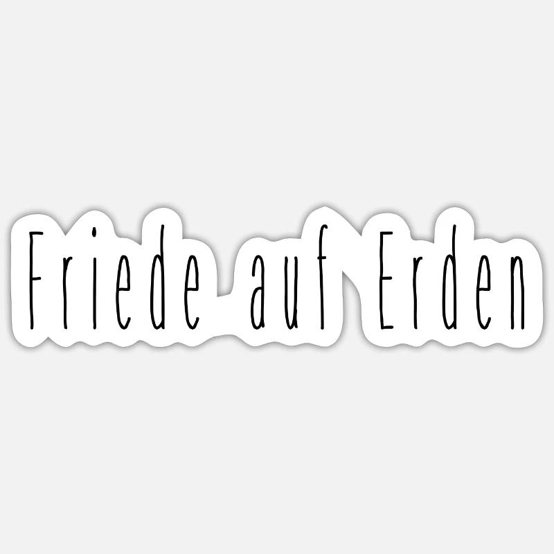 Friede auf Erden Sticker Größe S (10 x 10 cm)