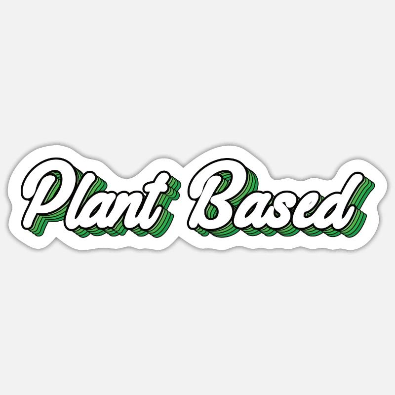 Plant Based - Sticker Größe S (10 x 10 cm) - Mattweiß
