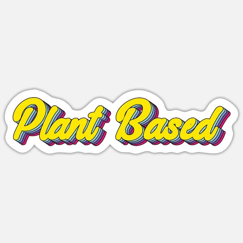 À base de plantes - Sticker taille S (10 x 10 cm) - blanc mat