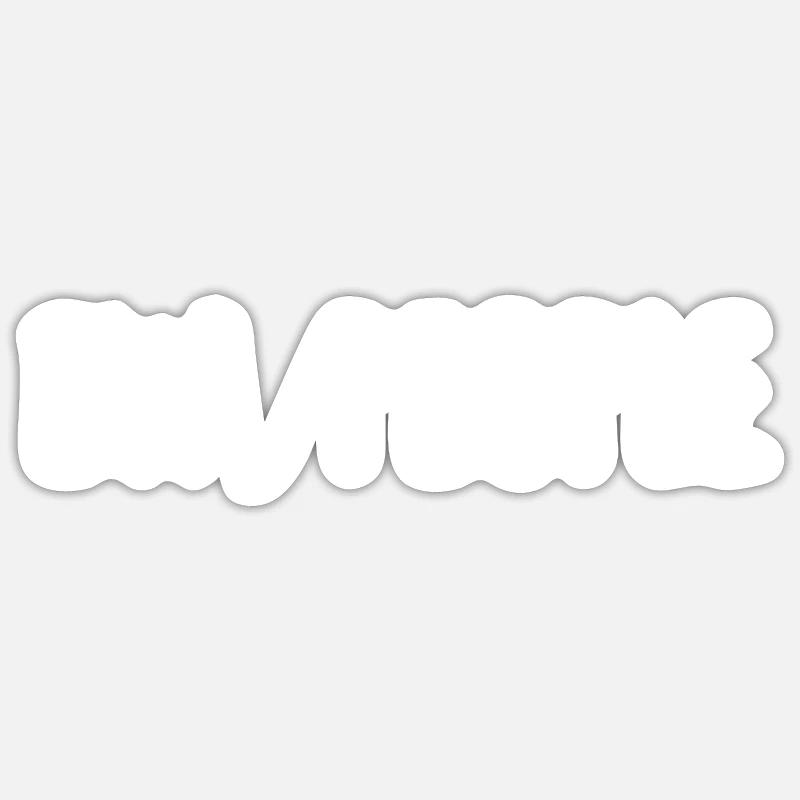 Ew les gens - Sticker taille S (10 x 10 cm) - blanc mat
