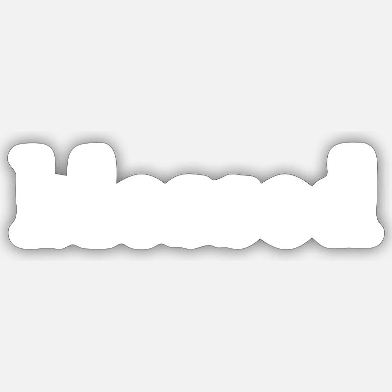 BLESS*D blanc Sticker taille S (10 x 10 cm)