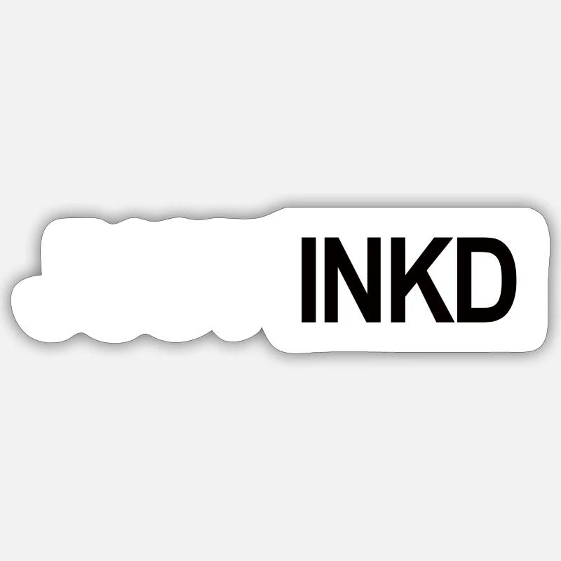 JUSTE INKD - Sticker taille S (10 x 10 cm) - blanc mat