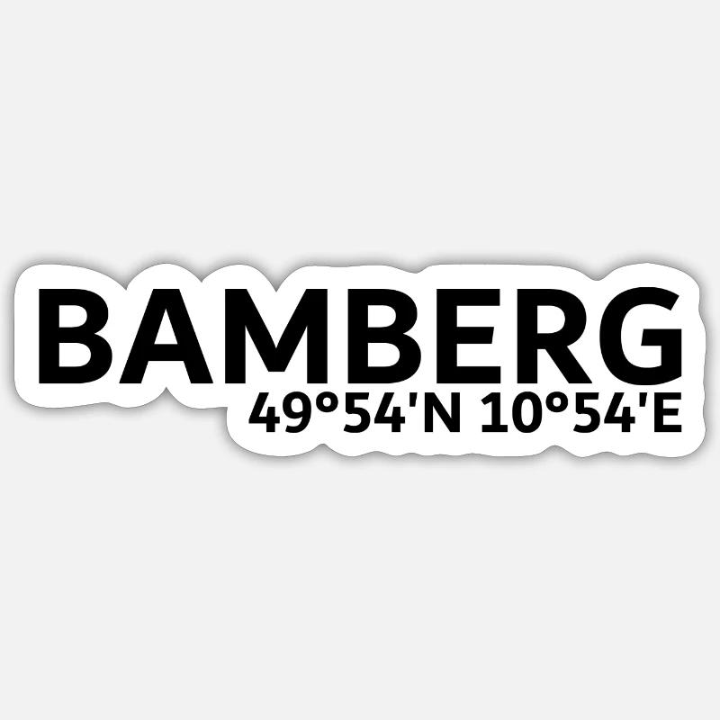 Bamberg coordinates Sticker size S (10 x 10 cm)