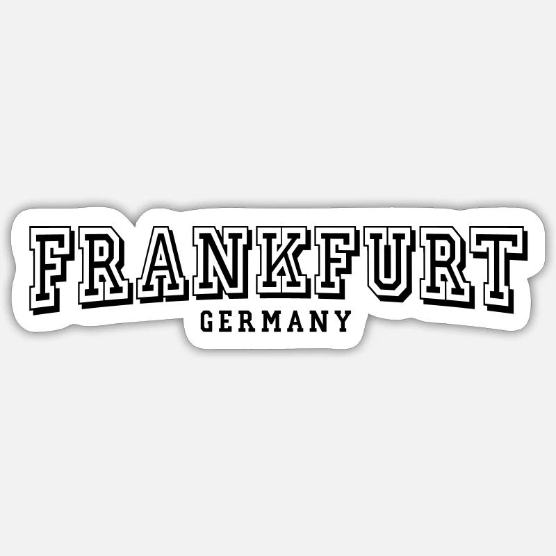 Frankfurt - Sticker Größe S (10 x 10 cm) - Mattweiß