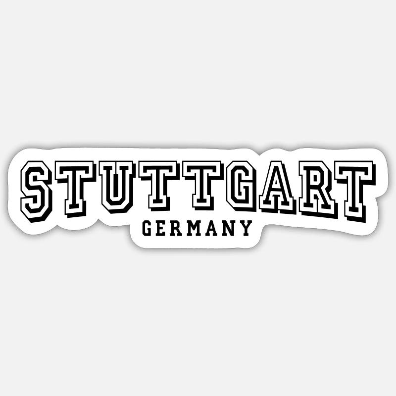 Stuttgart - Sticker size S (10 x 10 cm) - white matte