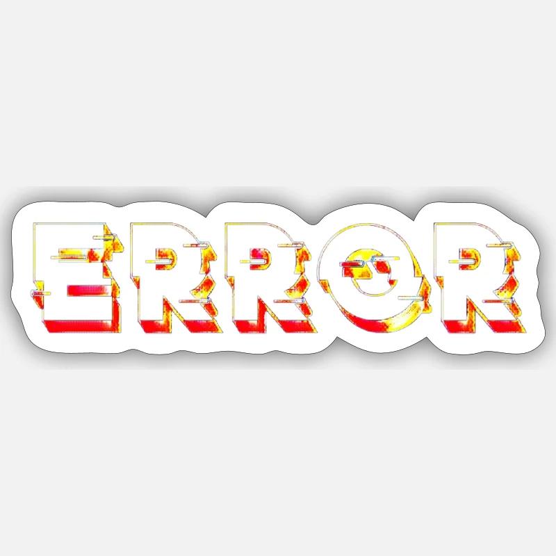 Error - Sticker size S (10 x 10 cm) - white matte