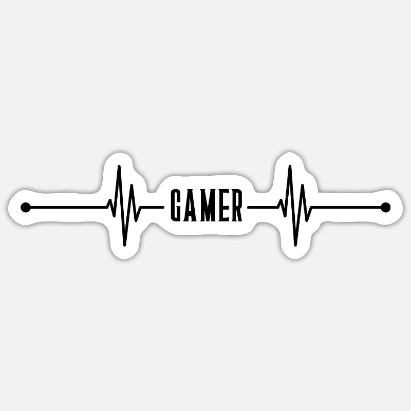 Jeu PC de jeu - Sticker taille S (10 x 10 cm) - blanc mat