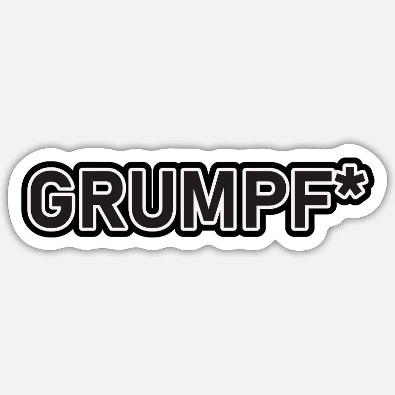 GRUMPF* - Sticker Größe S (10 x 10 cm) - Mattweiß