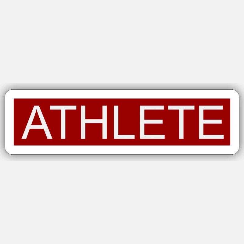 Athlete - Sticker Größe S (10 x 10 cm) - Mattweiß