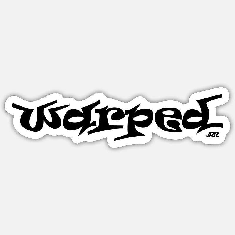 Warped - Sticker size S (10 x 10 cm) - white matte