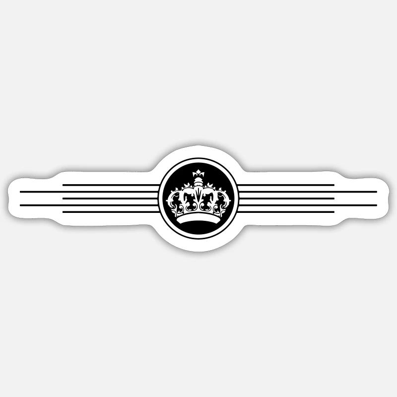 Crown wreath - Sticker size S (10 x 10 cm) - white matte