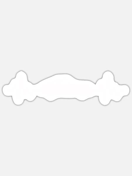 Oldtimer Auto Wagen Herzschlag Style - Sticker Größe S (10 x 10 cm) - Mattweiß