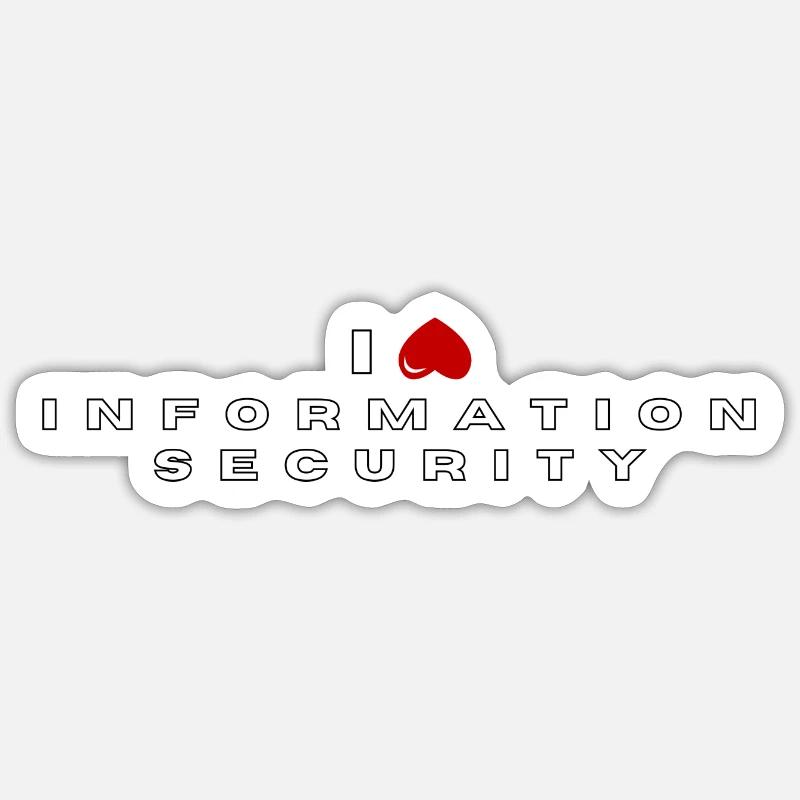 I hate Information security - Sticker size S (10 x 10 cm) - white matte