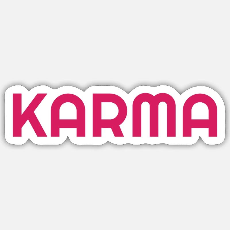 KARMA - Sticker taille S (10 x 10 cm) - blanc mat