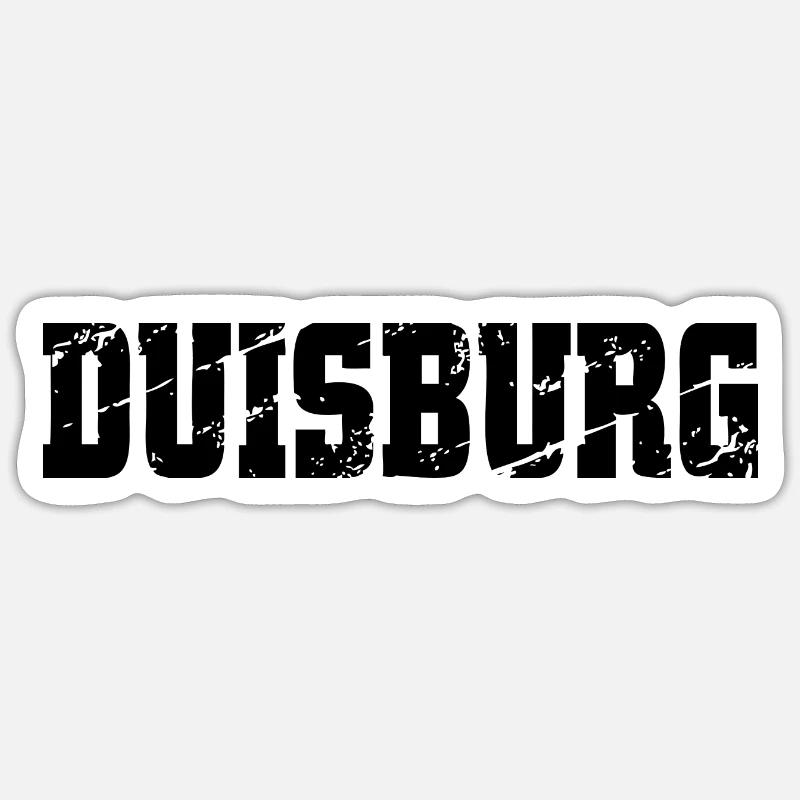 Duisbourg - Sticker taille S (10 x 10 cm) - blanc mat