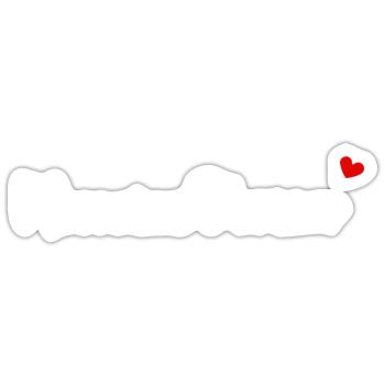 Marraine d'amour - Sticker taille S (10 x 10 cm) - blanc mat - Devant