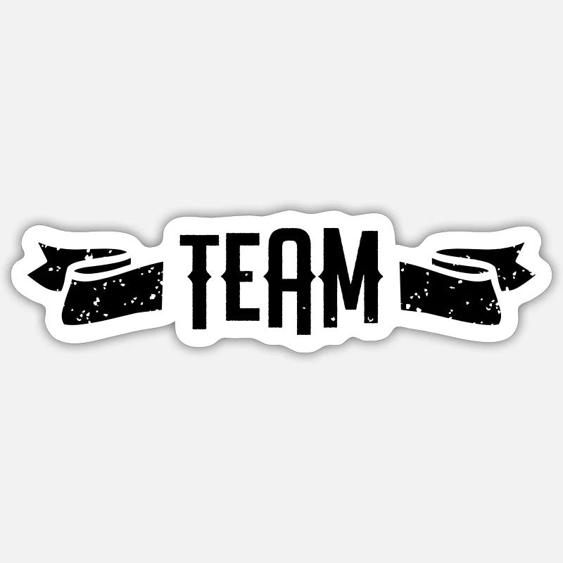 team - Sticker size S (10 x 10 cm) - white matte