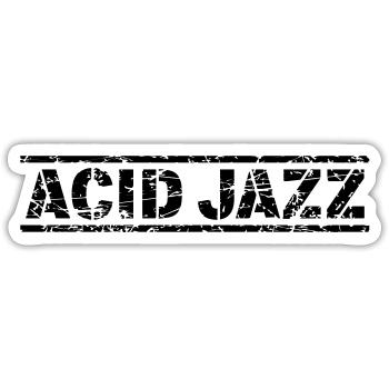 Acid Jazz - Sticker size S (10 x 10 cm) - white matte - Front