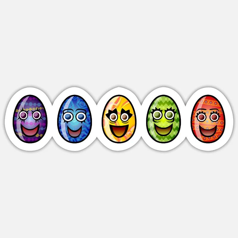 Easter egg - Sticker size S (10 x 10 cm) - white matte