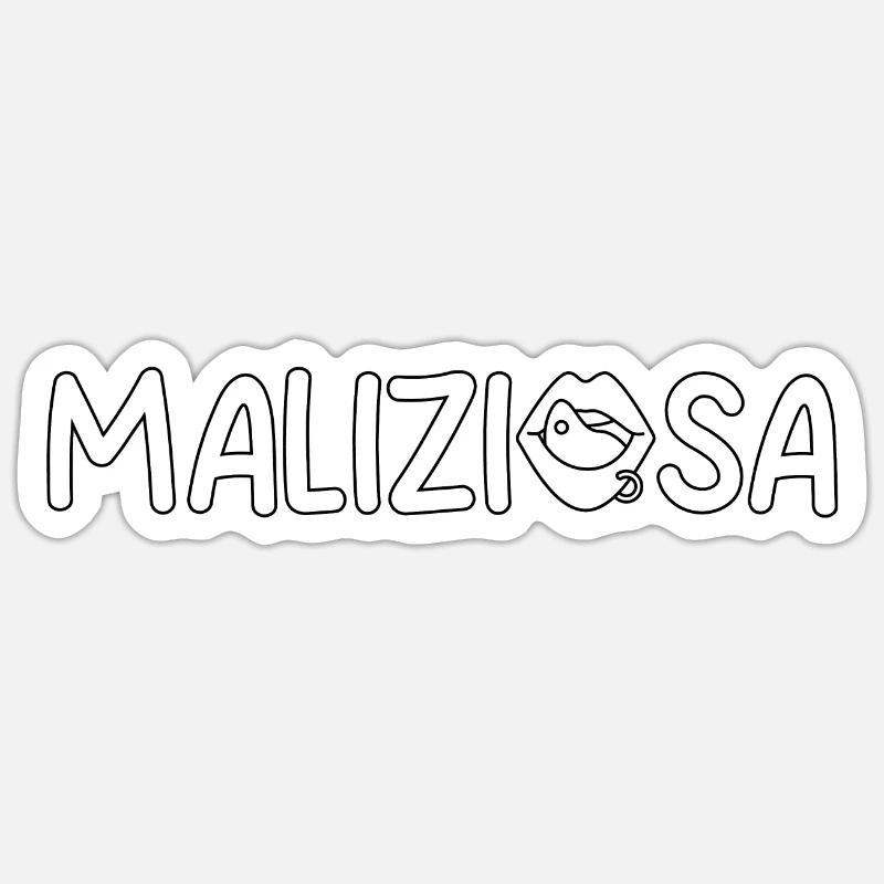 Schelmisches Basic Schwarz - Sticker Größe S (10 x 10 cm) - Mattweiß