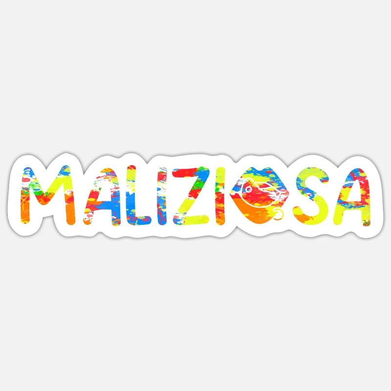 Version de peinture espiègle - Sticker taille S (10 x 10 cm) - blanc mat