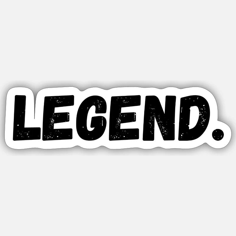 Legend. Sticker size S (10 x 10 cm)