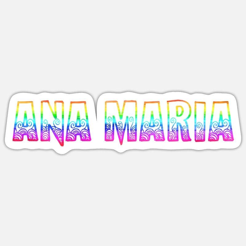 Ana Maria RS Arc-en-ciel - Sticker taille S (10 x 10 cm) - blanc mat