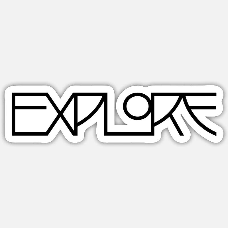 Explorer - Sticker taille S (10 x 10 cm) - blanc mat