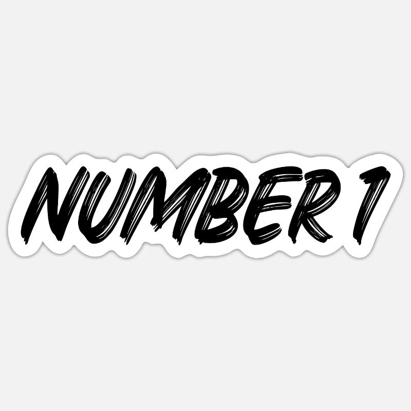 Number 1 - eins - erster - erste - 1 - Nummer 1 - Sticker Größe S (10 x 10 cm) - Mattweiß