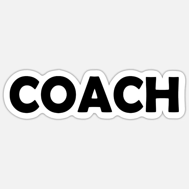 Coach - Sticker Größe S (10 x 10 cm) - Mattweiß