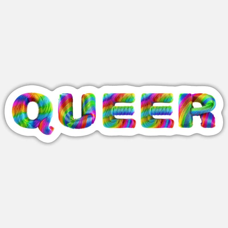Queer - Sticker Größe S (10 x 10 cm) - Mattweiß
