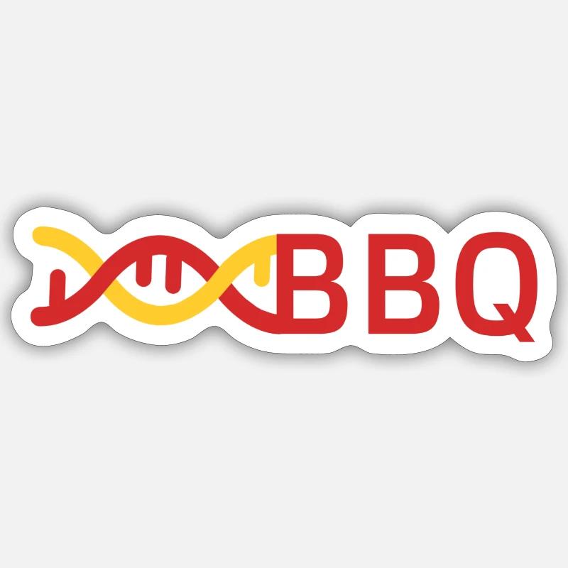 Le barbecue est dans mon ADN Sticker taille S (10 x 10 cm)
