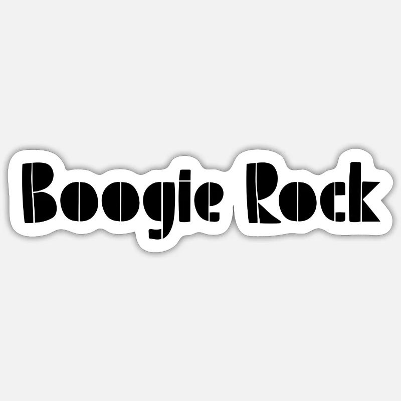 Boogie Rock - Sticker Größe S (10 x 10 cm) - Mattweiß