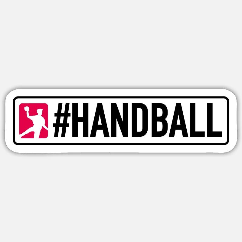 #HANDBALL - Sticker Größe S (10 x 10 cm) - Mattweiß