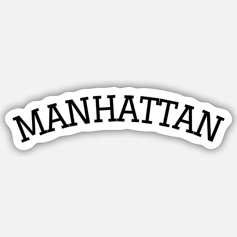Manhattan full black - Sticker Größe S (10 x 10 cm) - Mattweiß